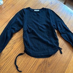 Dissh Blanco Black Drawstring knit top